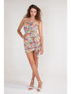 Lavender Brown Liana Dress in Multicolor Floral Print