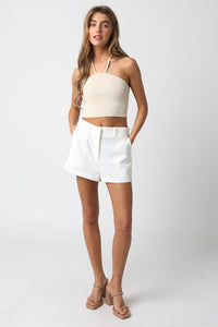 Lily Dress Shorts in White