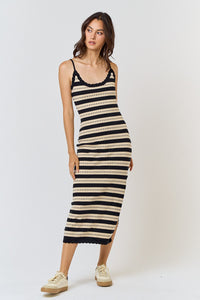 Eva Stripe Sweater Midi Dress