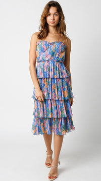 Danica Tiered Floral Midi Dress