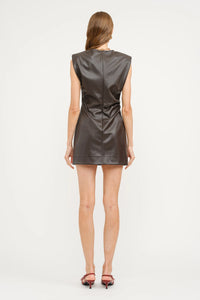 Emmy Leather Mini Dress