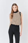 Jordan Sequin Tweed Vest Top