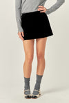 Carrie Velvet Low Rise Skort