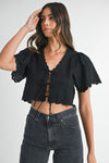 Hayden Eyelet Tie Top