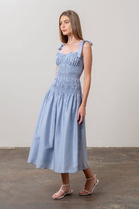 Moon River Saylor Shirred Midi