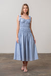 Moon River Saylor Shirred Midi