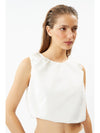 Deluc Barocci Top in Off White and Pink