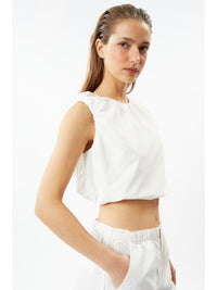 Deluc Barocci Top in Off White and Pink