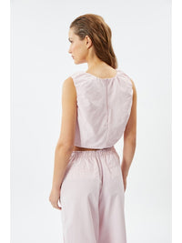 Deluc Barocci Top in Off White and Pink