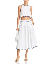 French Connection Alexis Scallop Skirt Set