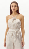 Greylin Karris Metallic Flower Halter Top