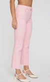 DAZE Shy Girl High Rise Crop Flare in Blushing