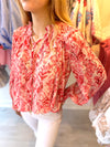 Bailey Long sleeve sheer print top