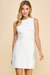 Bella Back Cut Out Dress in White