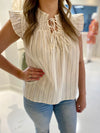 Greylin Venice Smocked Stripe Top