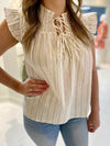 Greylin Venice Smocked Stripe Top