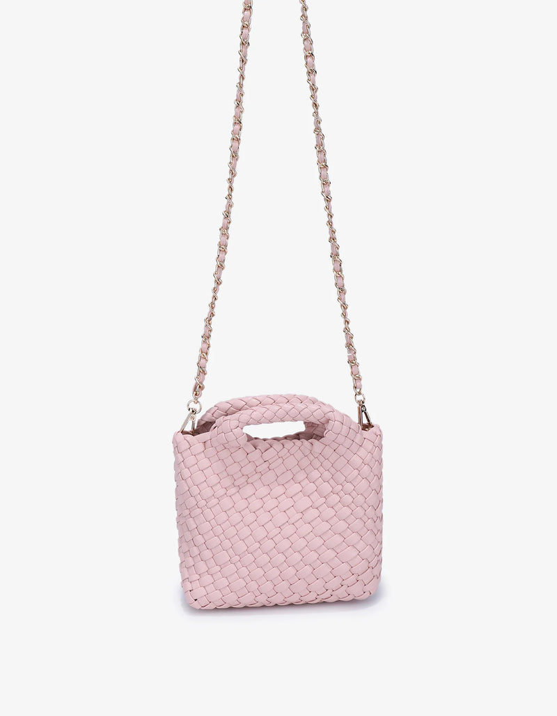 Everleigh Mini Tote in Pink, Taupe, Black and Off White