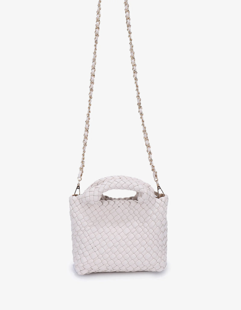 Everleigh Mini Tote in Pink, Taupe, Black and Off White