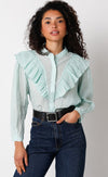 Lele Kelsey Top in Mint and Coral