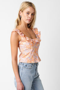 Lele Lainey Button Up Sleeveless Top