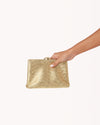 Demi Clutch Bag in Gold Texture