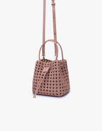 REMI/Reid Perrie Bucket Mini Woven Tote in Light Tan