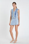 Lacey Denim Vest & Skirt Set