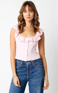 Teddi Corset Eyelet Top