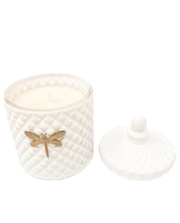 Dragonfly Fragrances Bella Matte White Candle (Lemon & Green Tea)