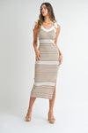 Millie Striped Knit Midi Dress