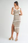 Millie Striped Knit Midi Dress