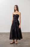 Moon River Strapless Midi Dress