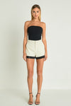 Carley Contrast Satin Shorts