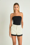 Carley Contrast Satin Shorts