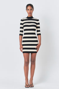 Denver Striped Knit Mini Dress