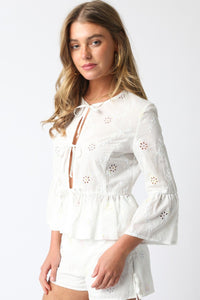 Lyla Eyelet Top and Shorts Set