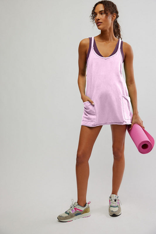 FP Movement Hot Shot Mini Dress in Powder Pink