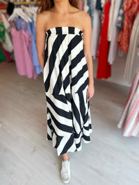 Moon River Strapless Maxi Dress