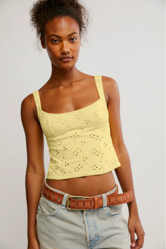 Free People Full Bloom Eyelet Cami