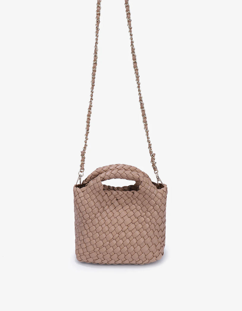 REMI/REID Everleigh Woven Mini Tote Taupe