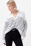 French Connection Vhari Collar Stripe Sweater